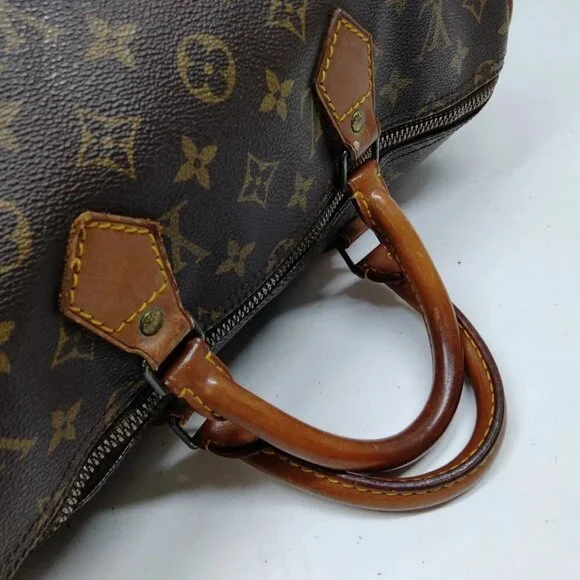 100% Authentic Louis Vuitton Speedy 35 Brown Monogram Hand Bag - Picture 6 of 9